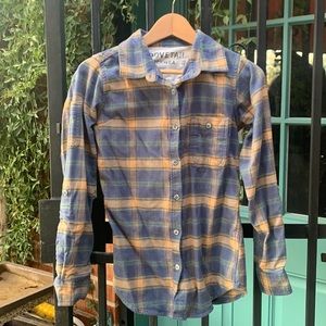 Dovetail Givens Workshirt Flexible Flannel- XS Vintage Blue